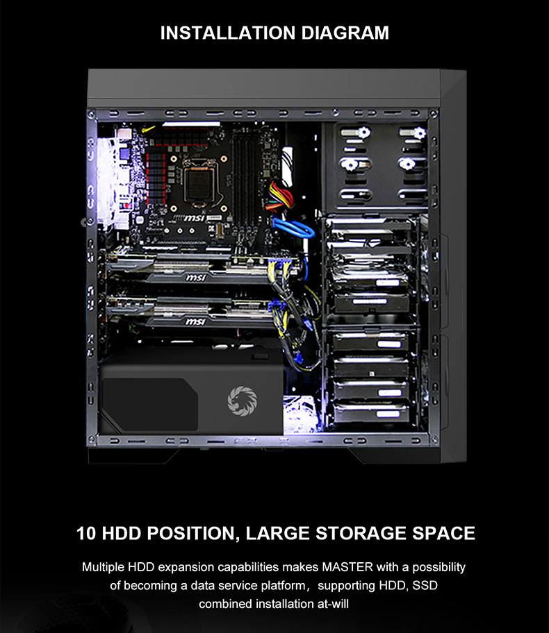 Gamemax Master M905RGB USB3.0 EATX Full Tower Gaming Computer Case w